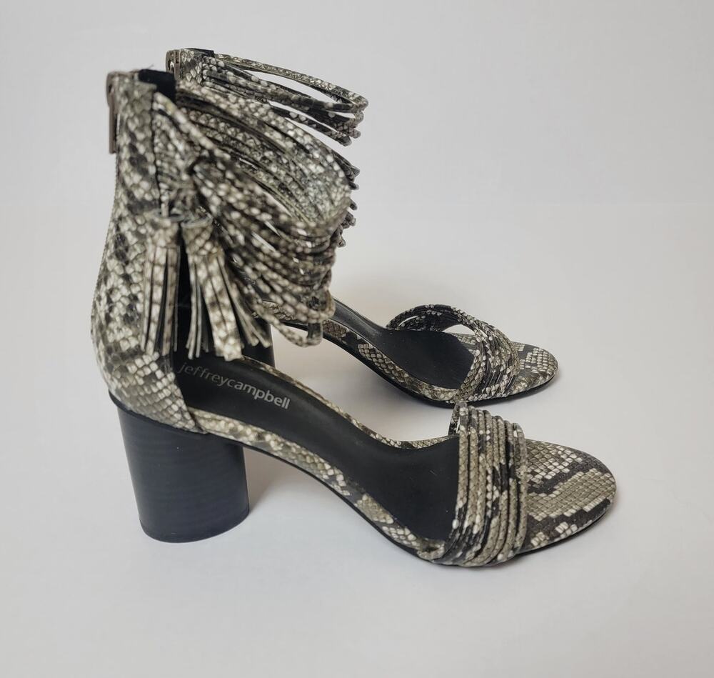Jeffrey Campbell Pallas Snakeskin Heels Size 7.5